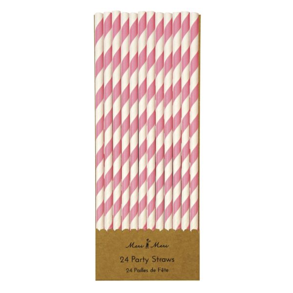 Pink Party Straws