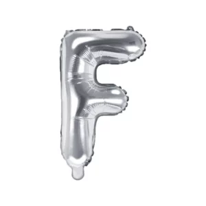 Ballon aluminium lettre F, argenté, 35cm