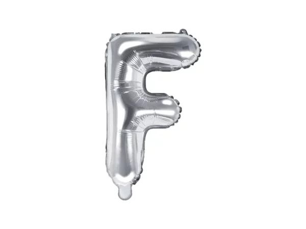 Ballon aluminium lettre F, argenté, 35cm