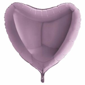 Ballon aluminium en forme de coeur violet 91cm