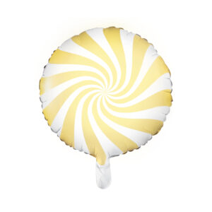 Ballon aluminium candy, jaune, 35cm