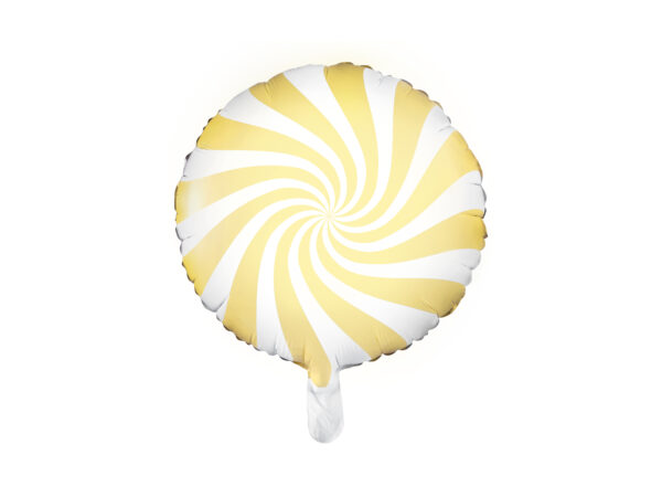 Ballon aluminium candy, jaune, 35cm