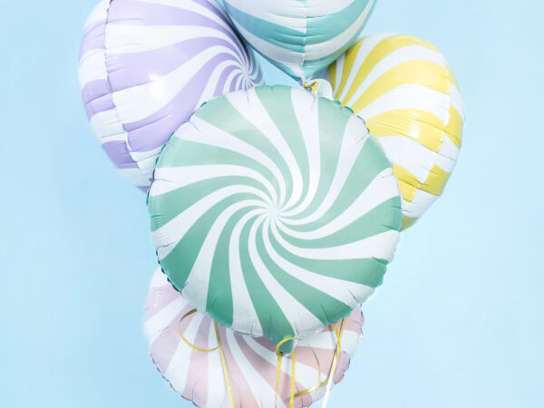 Ballon aluminium candy, vert, 35cm