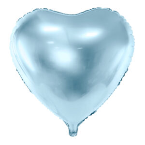 Ballon aluminium en forme de coeur bleu