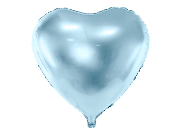 Ballon aluminium en forme de coeur bleu