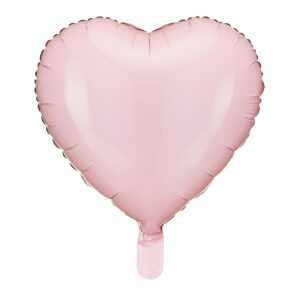 Ballon aluminium en forme de coeur rose