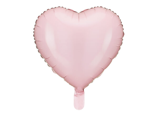 Ballon aluminium en forme de coeur rose