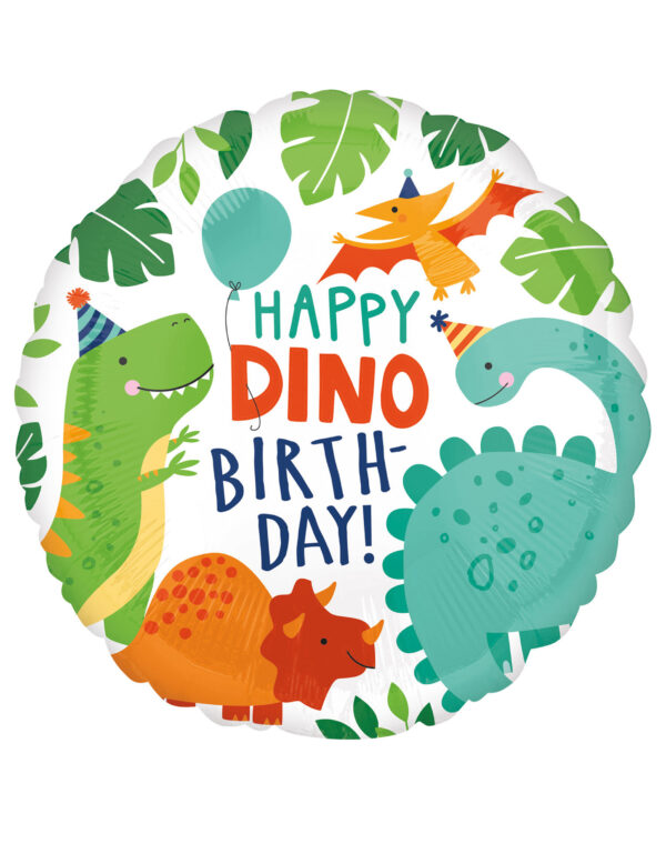 Ballon aluminium Happy Dino Birthday 43cm