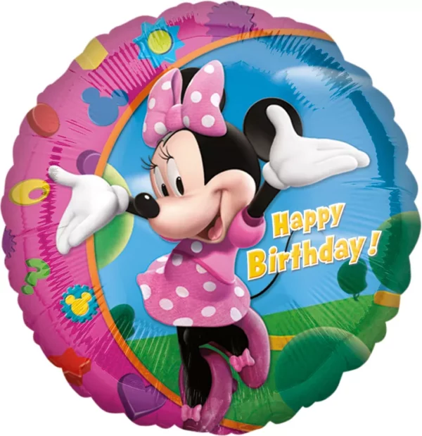 Ballon aluminium Happy Birthday Minnie Mouse 43cm