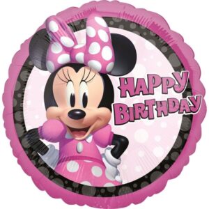 Ballon aluminium Happy Birthday Minnie Mouse 43cm
