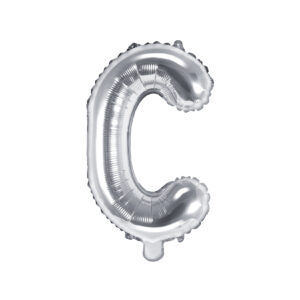 Ballon aluminium lettre C, argenté, 35cm