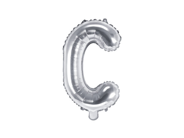 Ballon aluminium lettre C, argenté, 35cm