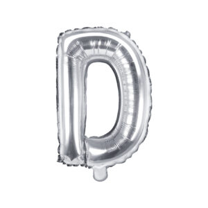 Ballon aluminium lettre D, argenté, 35cm