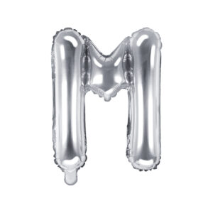 Ballon aluminium lettre M, argenté, 35cm