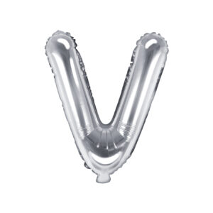 Ballon aluminium lettre Q, argenté, 35cm